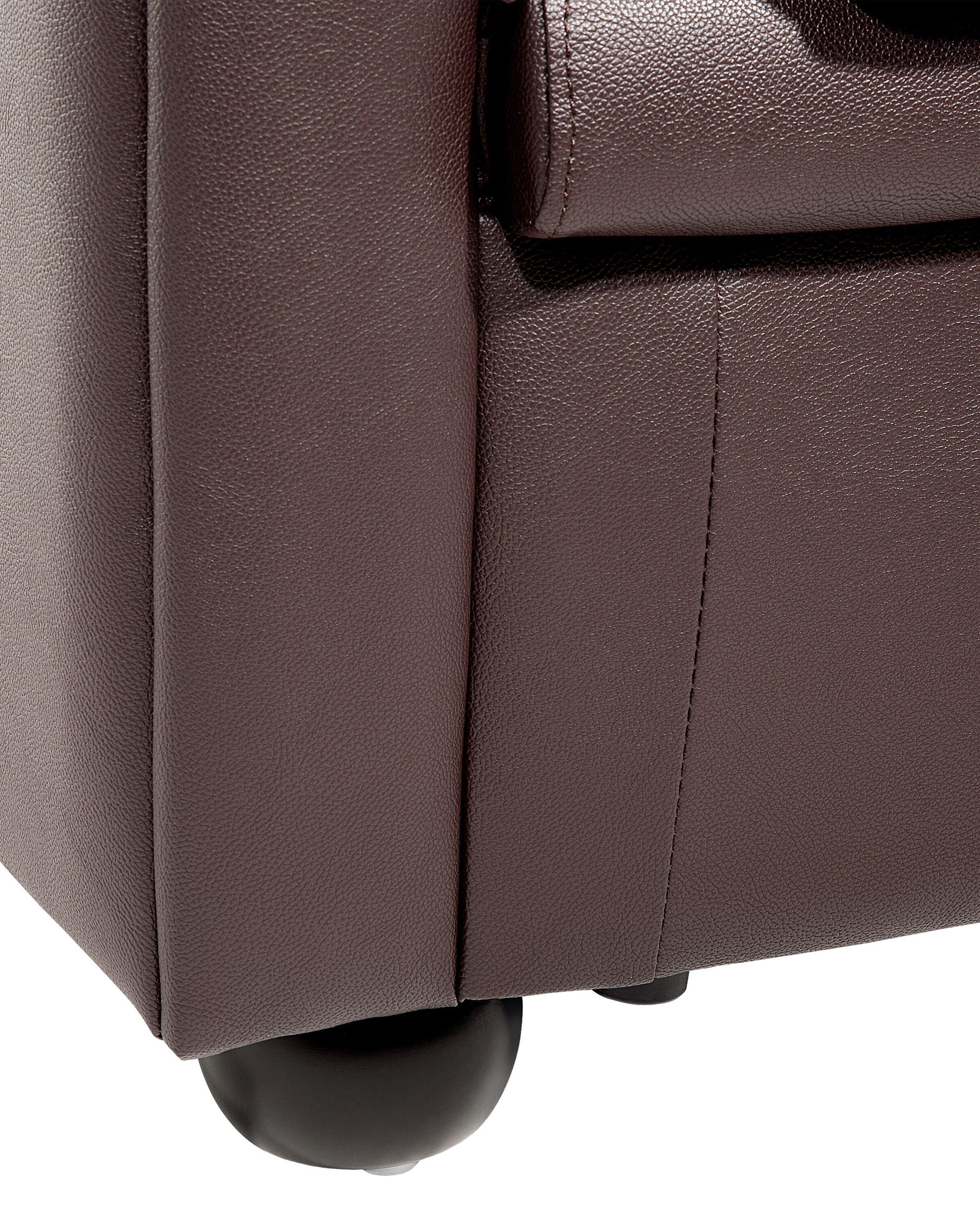 Fauteuil CHESTERFIELD Leer Bruin
