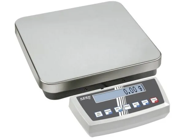 Kern DS 150K1 C Platformvægt Kalibreret (DAkkS) Vejeområde 150 kg Aflæsningsnøjagtighed 1 g via strømdrift, Batteridrevet Sølv