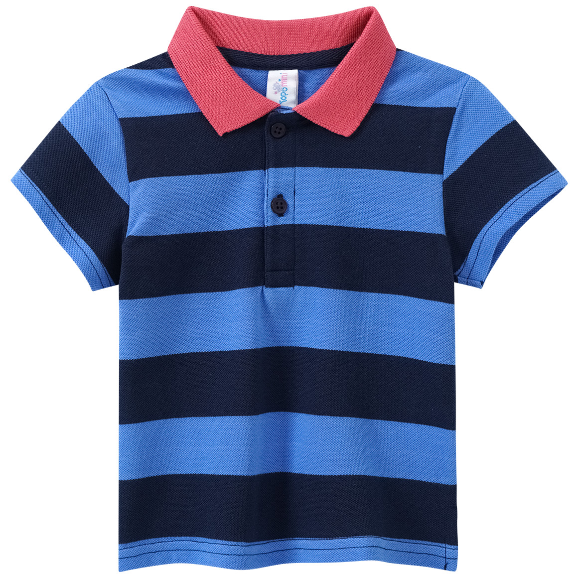 Topomini Baby Poloshirt mit Streifen blau / dunkelblau