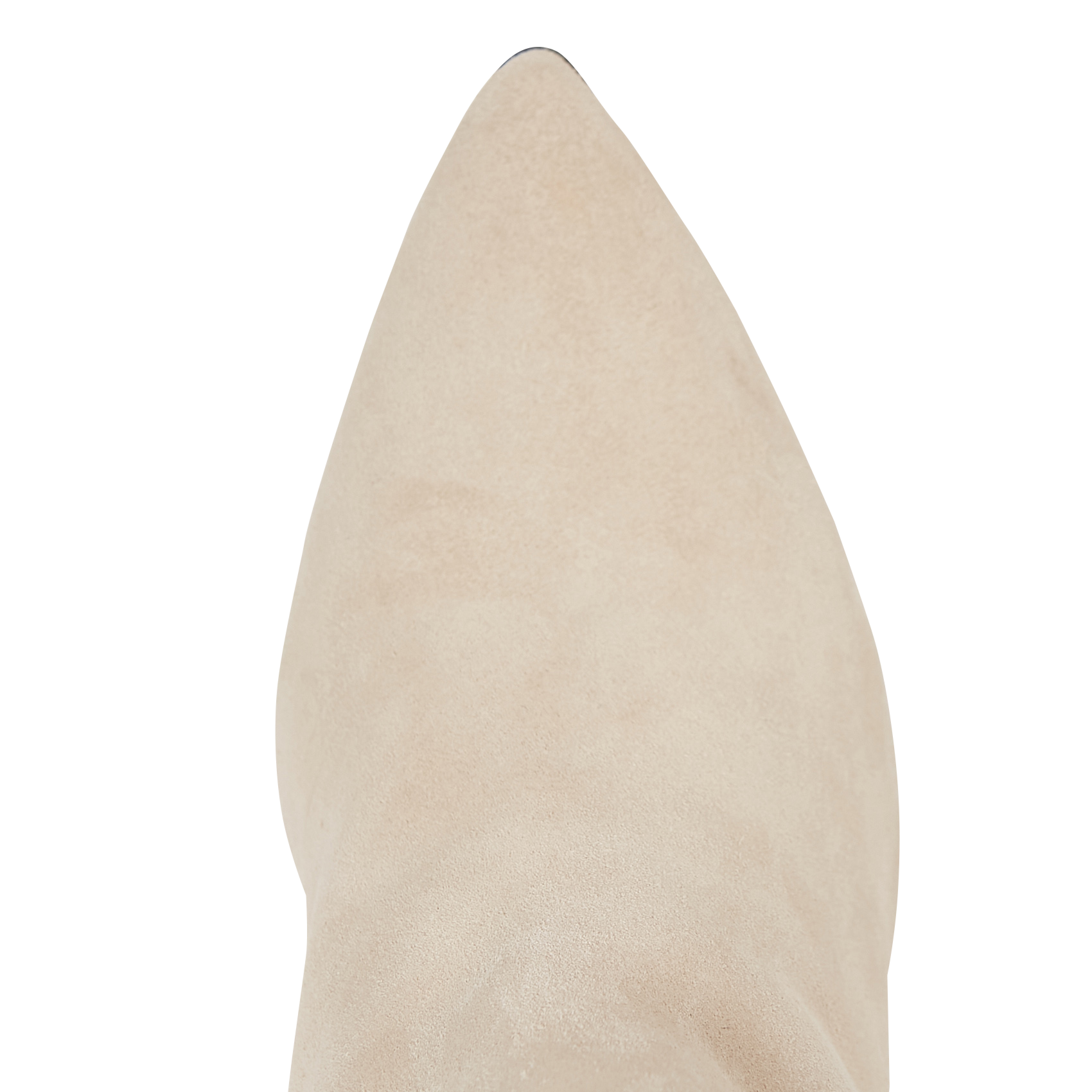 Bottines à talon en cuir velours| Blanc