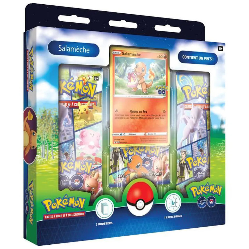 Pokémon GO01 : Coffret Pin's Octobre 2022 - Salamèche