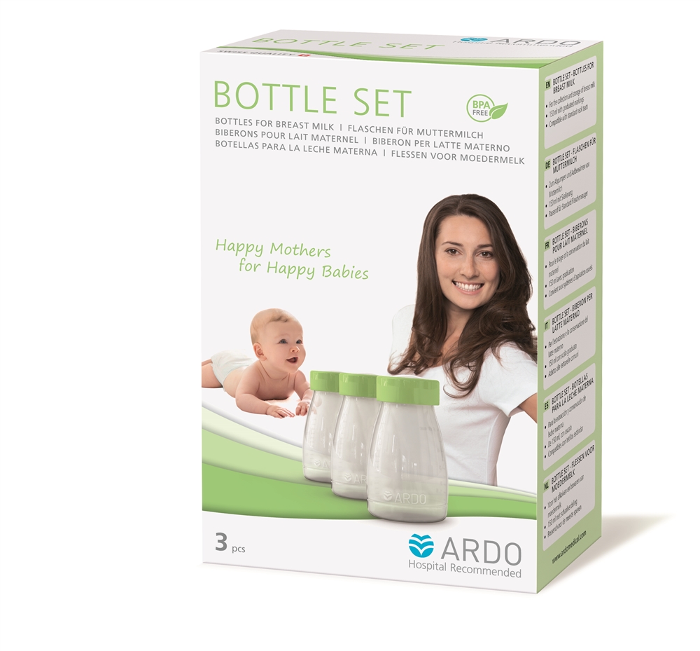 ARDO BOTTLE SET Flaschen für Muttermilch<br>3 Stück