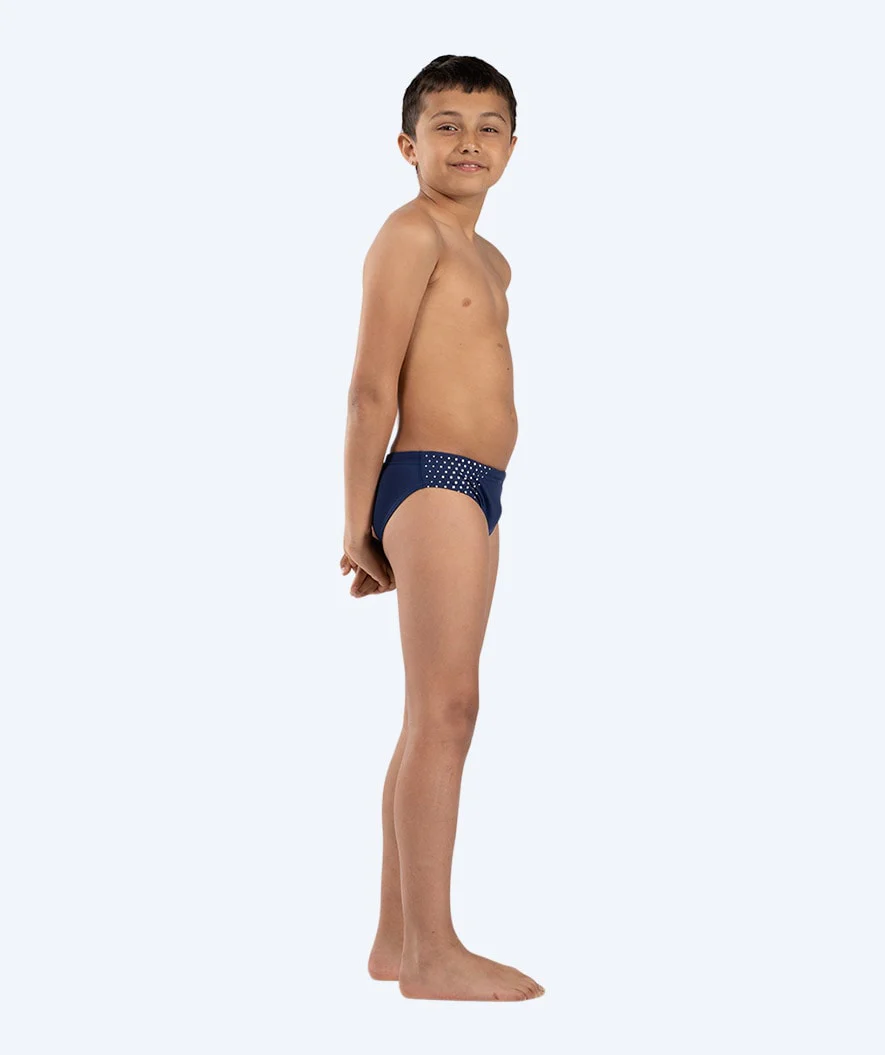 Watery trekantede badebukser til drenge - Budgie Eco - Blue Sporty