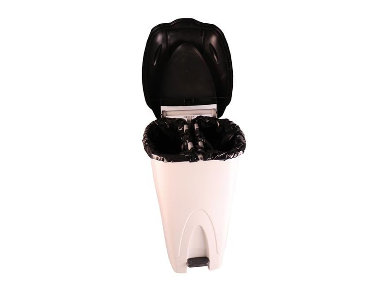 Edi Clean Treteimer Kick 110 l, Grau/Schwarz Abfalleimer Kick auf Rollen
