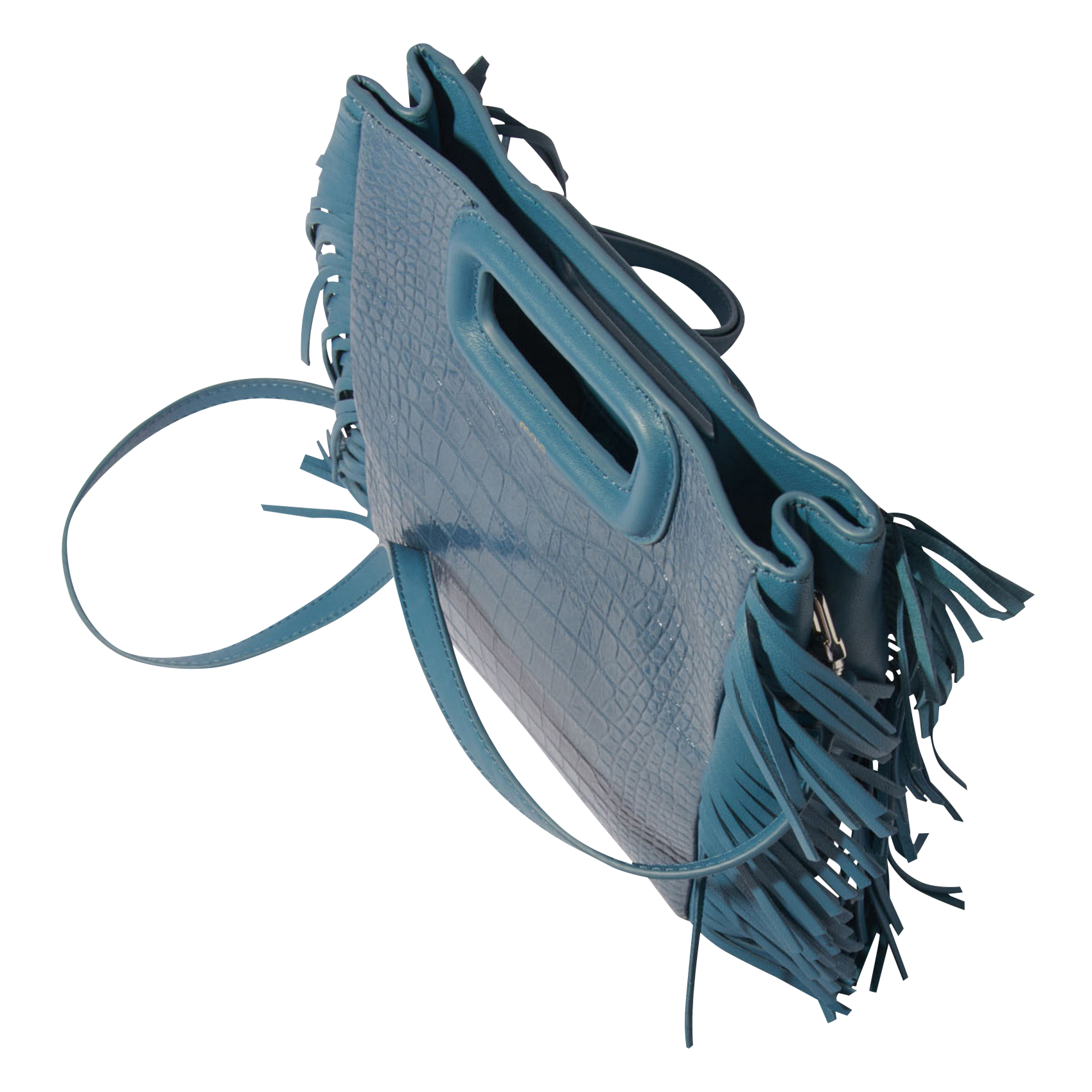 M - Sac bandoulière en cuir | Bleu