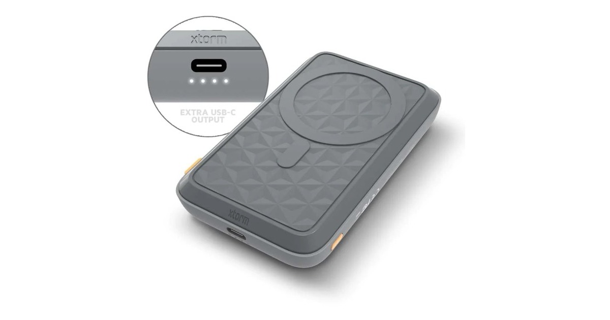 XtormDraadloze magnetische Powerbank 7.5W - 10.000 mAh  (Grijs)