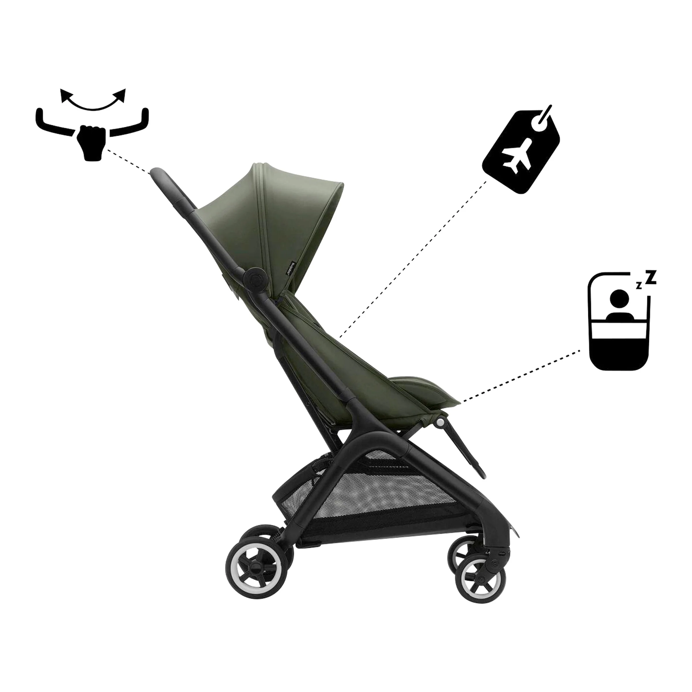 Bugaboo Buggy Butterfly black / forest green