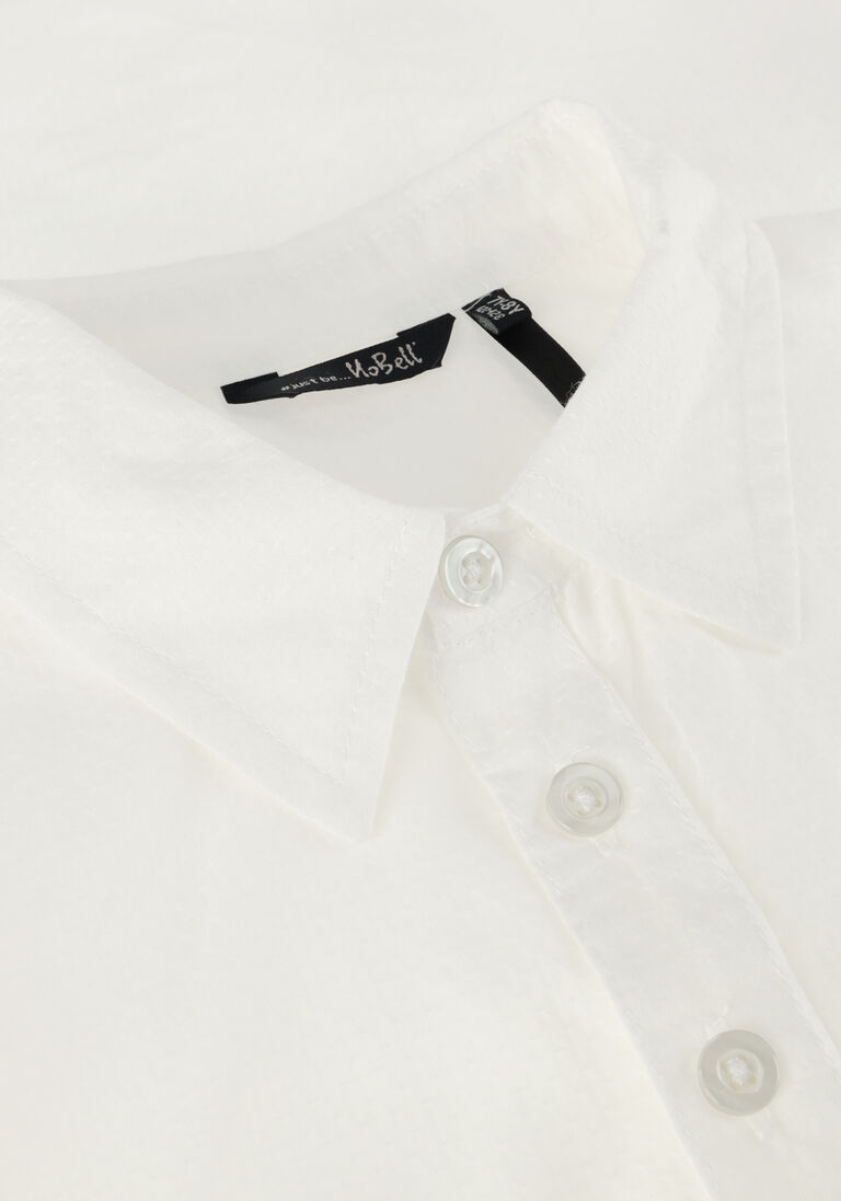 NOBELL witte nobell blouse tipi girls button up poplin blouse