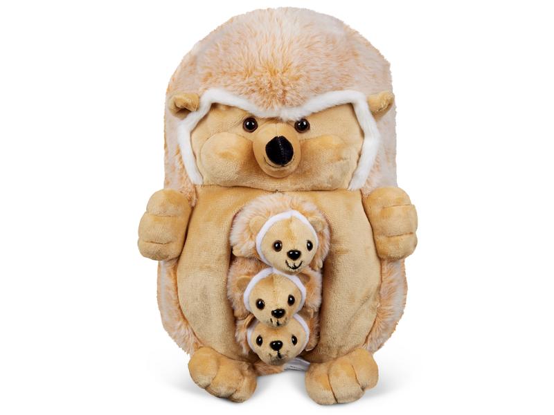 Mamanimals Kuscheltier Mama Igel & Babys Igelmama mit drei kleinen Babys
