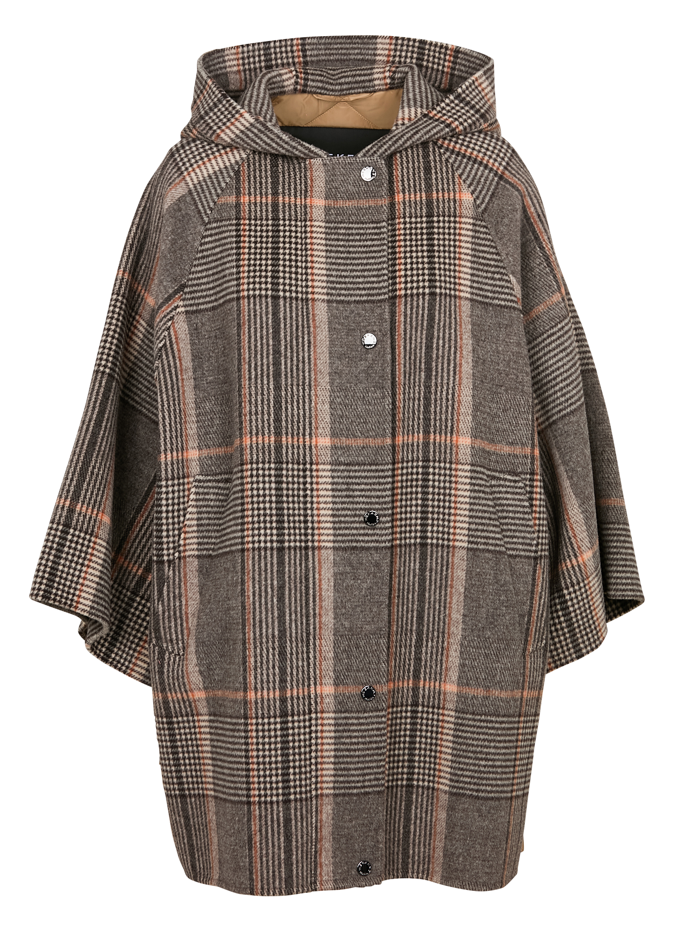 AGITARE - Manteau à carreaux en laine | Noir