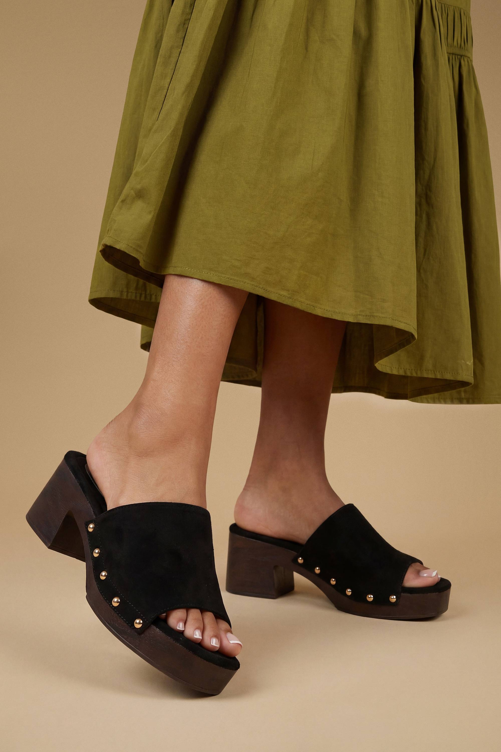Oasis Sandales Mules À Talons Hauts Henrie En Synthétique
