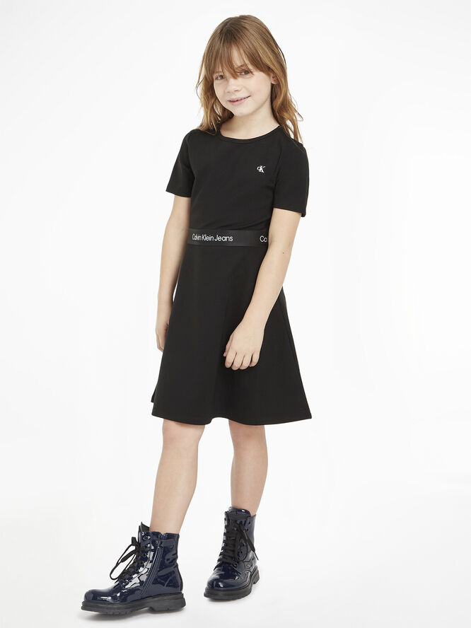 Calvin Klein Short sleeve dress with logo Beh