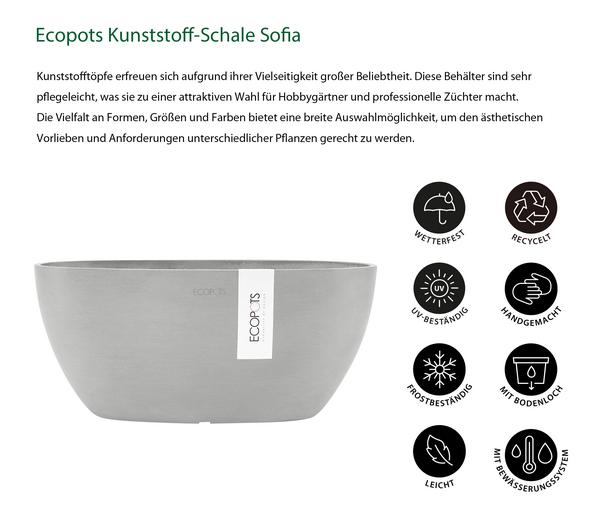 Ecopots Kunststoff-Schale Sofia mit
