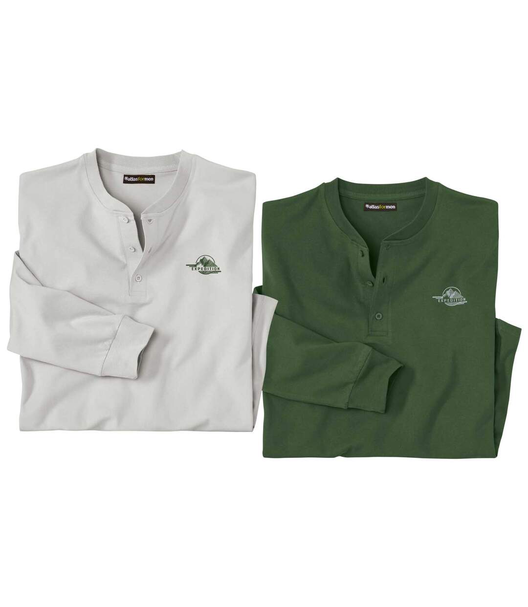 Lot de 2 Tee-Shirts Col Tunisien Expedition