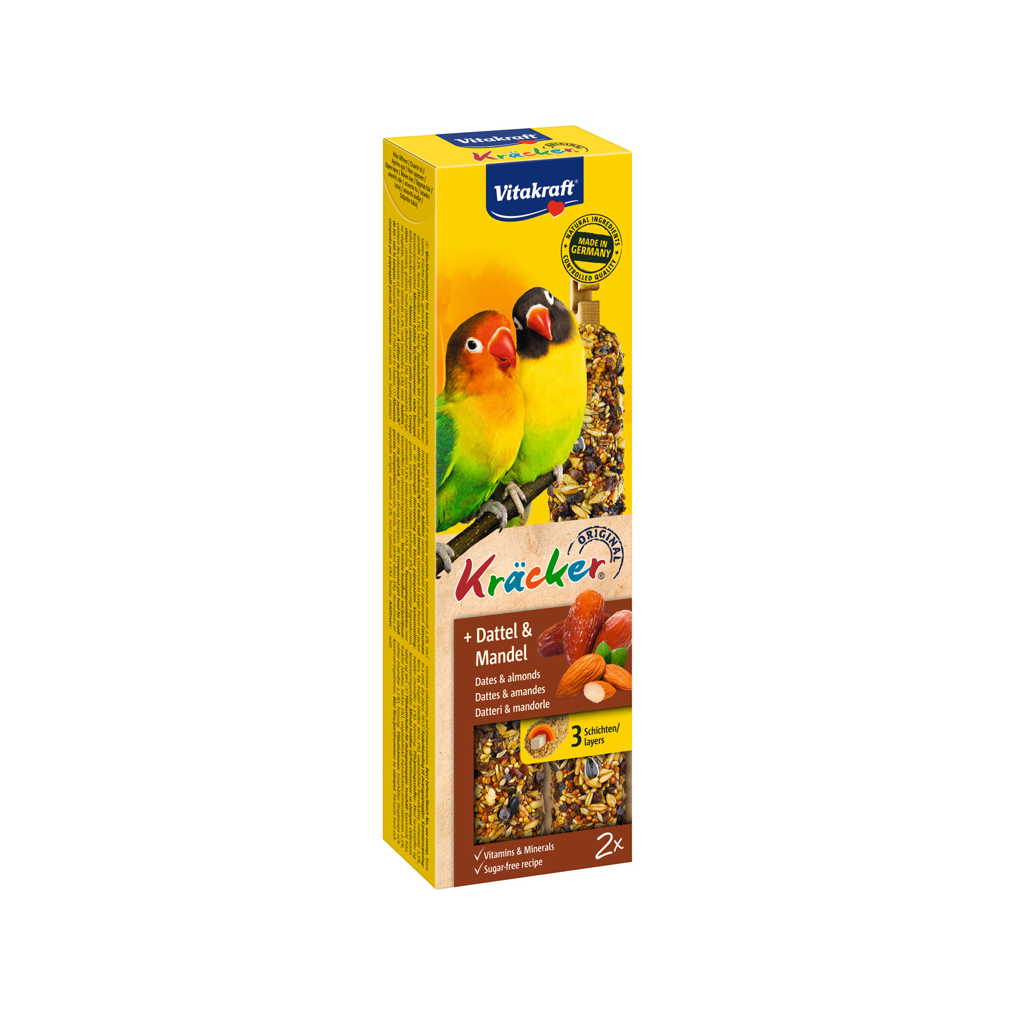 Vitakraft Kräcker Original Dwergpapegaai - Dadel & Amandel
