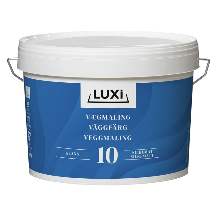 Vægmaling 10 diset blå 2,5 liter - Luxi