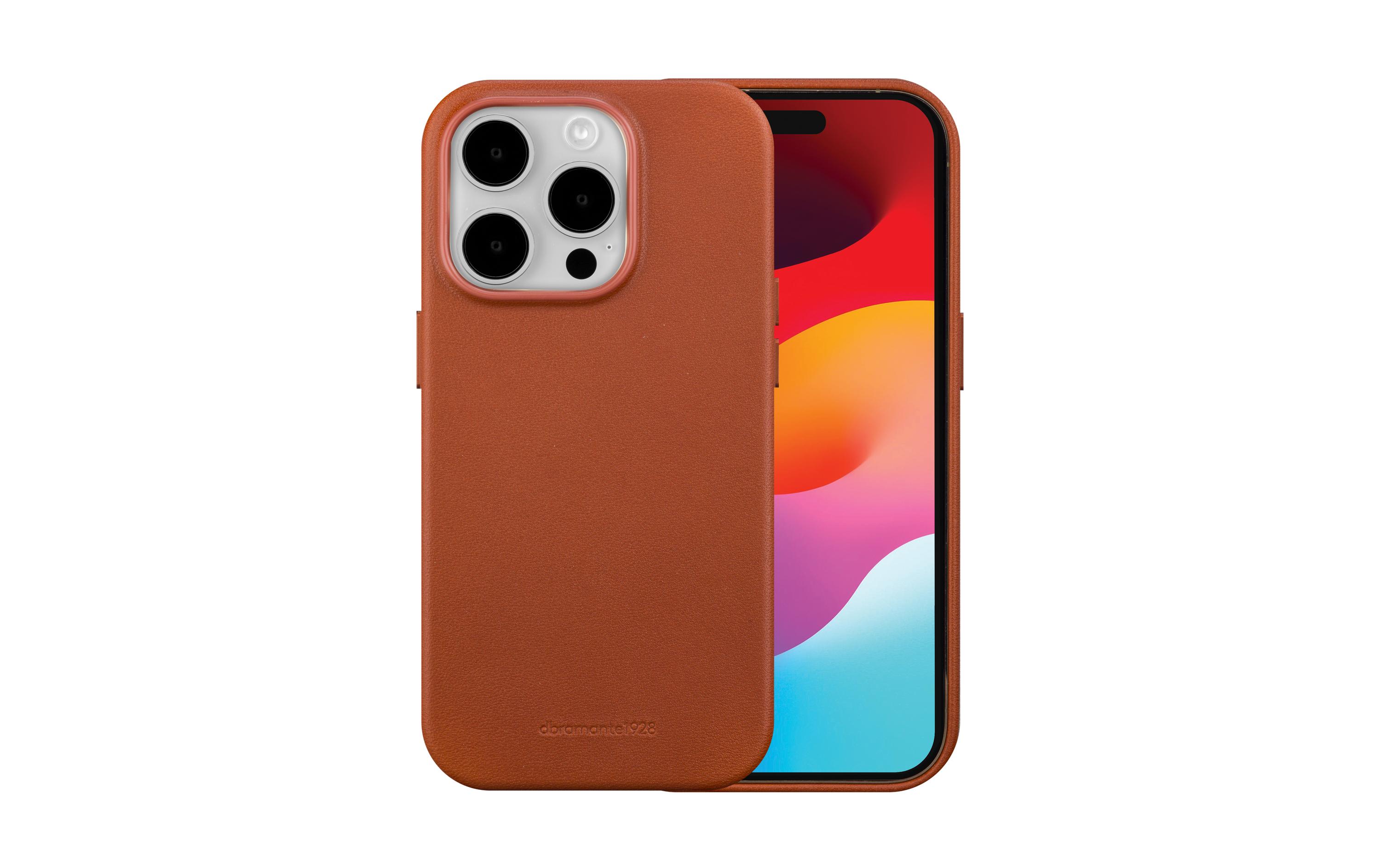Book Cover Roskilde iPhone 15 Pro Max BraunSchutzhülle aus Leder mit MagSafe-Funktion für das Apple iPhone 15 Pro Max