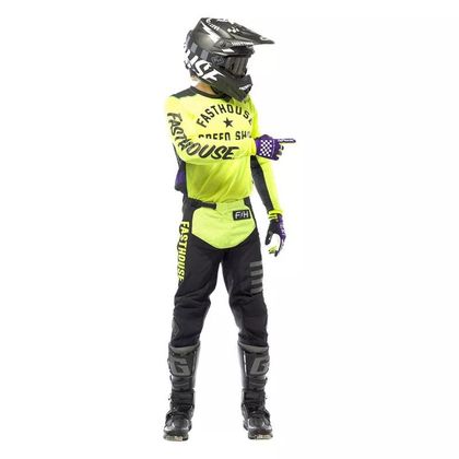 Maillot cross FASTHOUSE ORIGINALS AIR COOLED HIGH VIZ/BLACK 2022 - Noir / Jaune