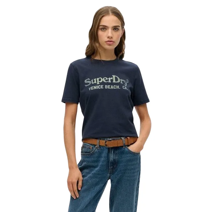 Superdry Venue Metallic Relaxed Shirt Dames