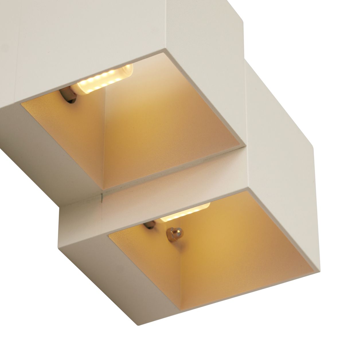 Moderne wandlamp beige 2-lichts - Transfer Double