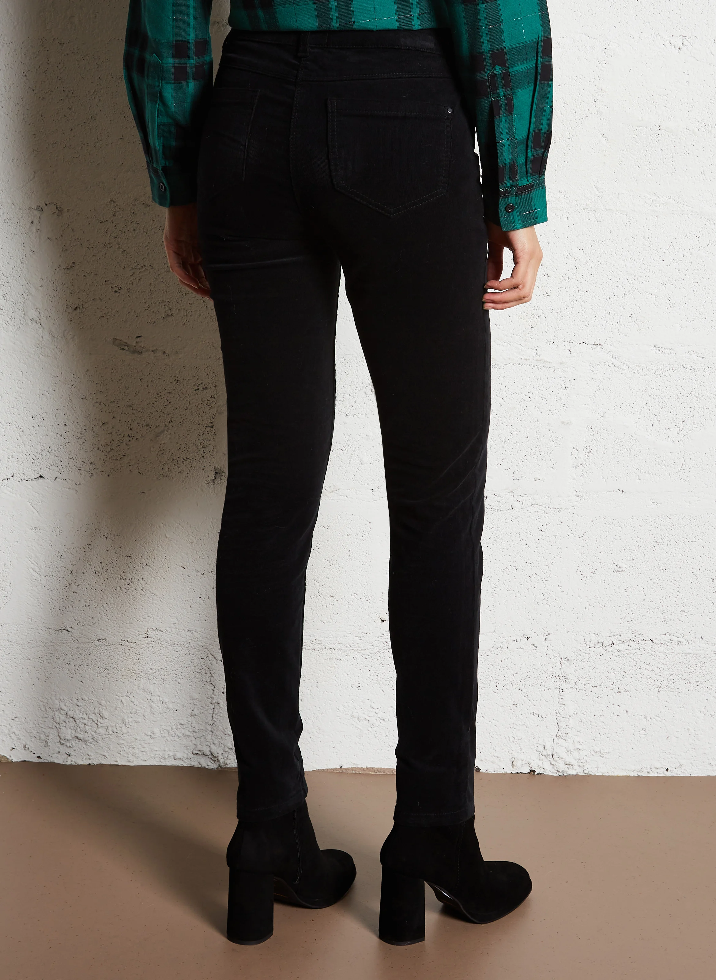 VANNI - Pantalon slim en coton mélangé | Noir