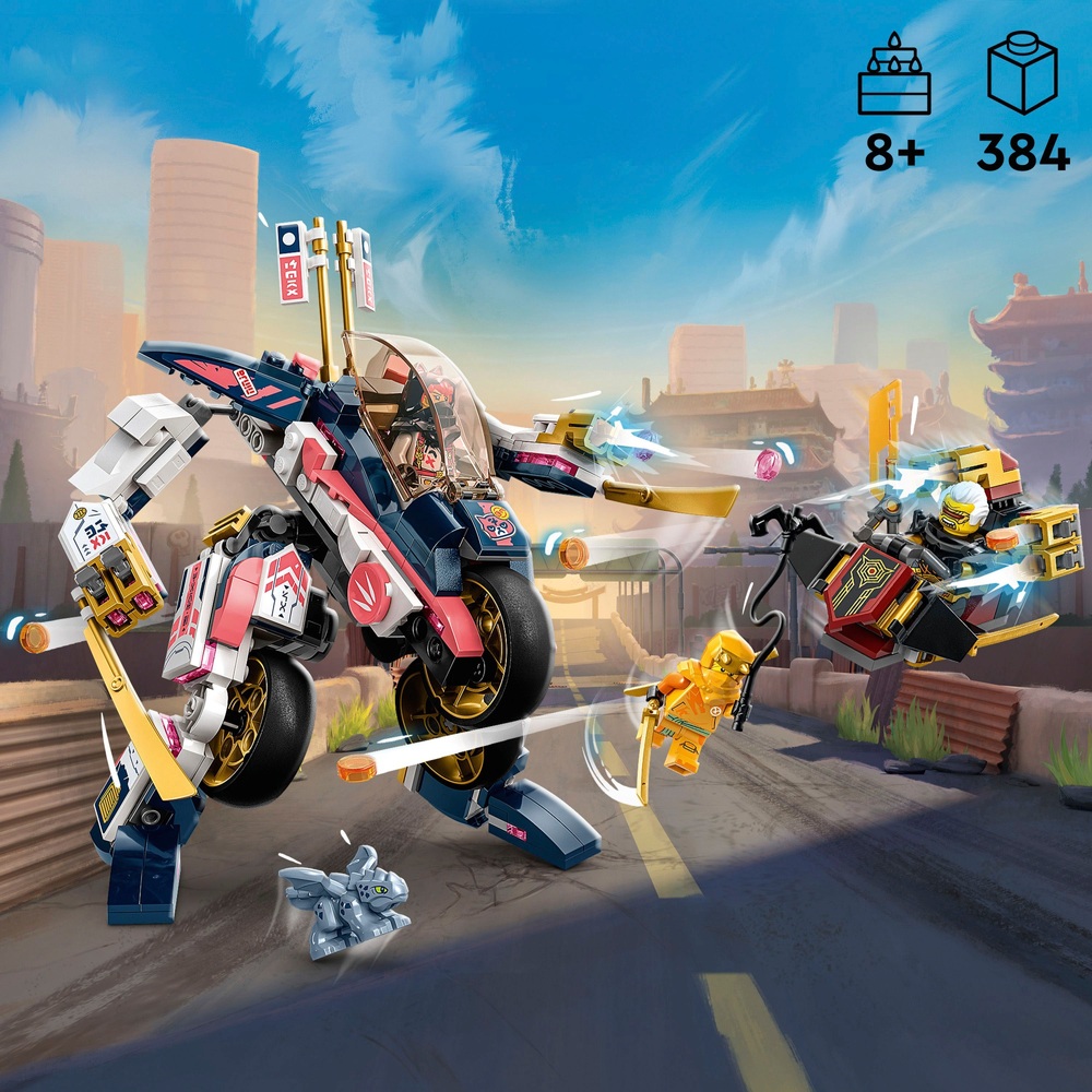LEGO NINJAGO 71792 Soras transformierbares Mech-Bike-Rennfahrzeug Bauset