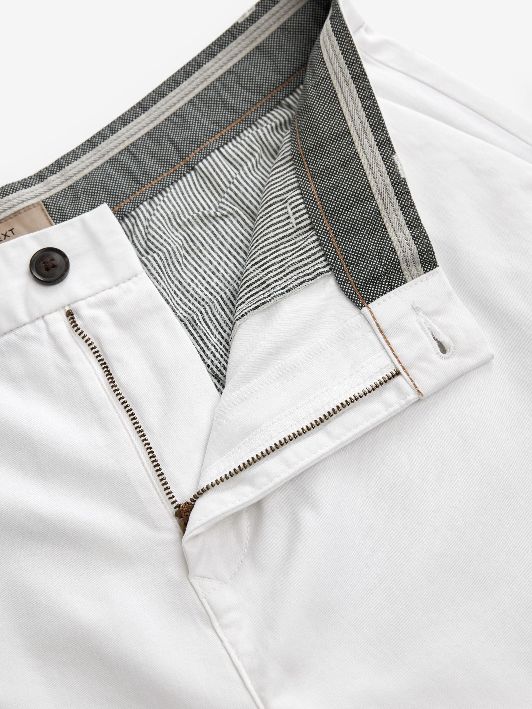 Wit - Straight fit - Chinoshort met stretch