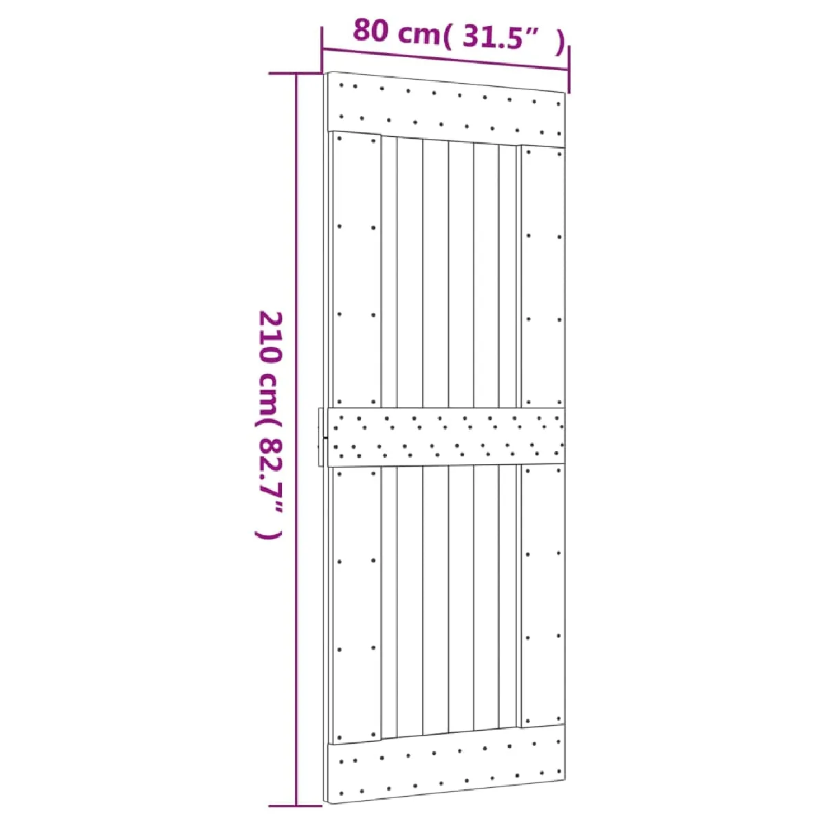 VidaXL Porte 80x210 cm