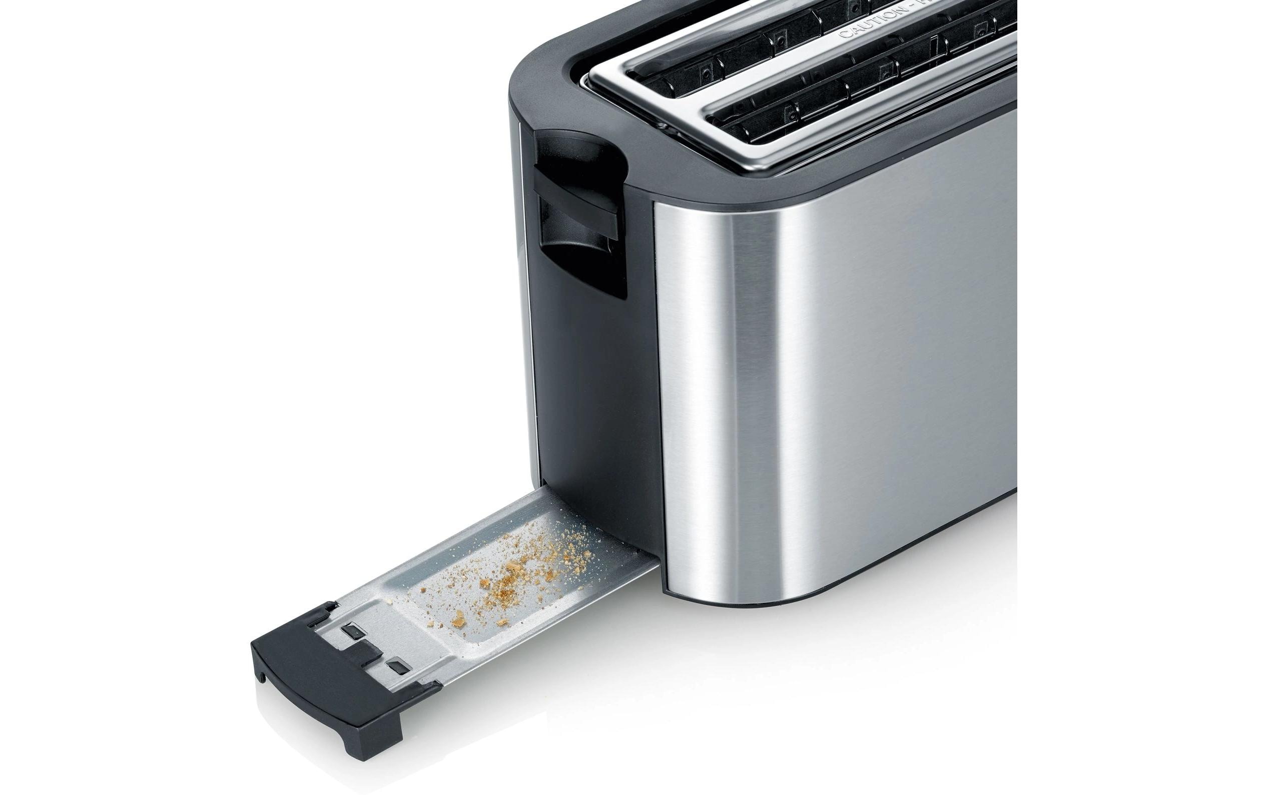 Toaster AT 2590 Schwarz/SilberAutomatik-Langschlitztoaster