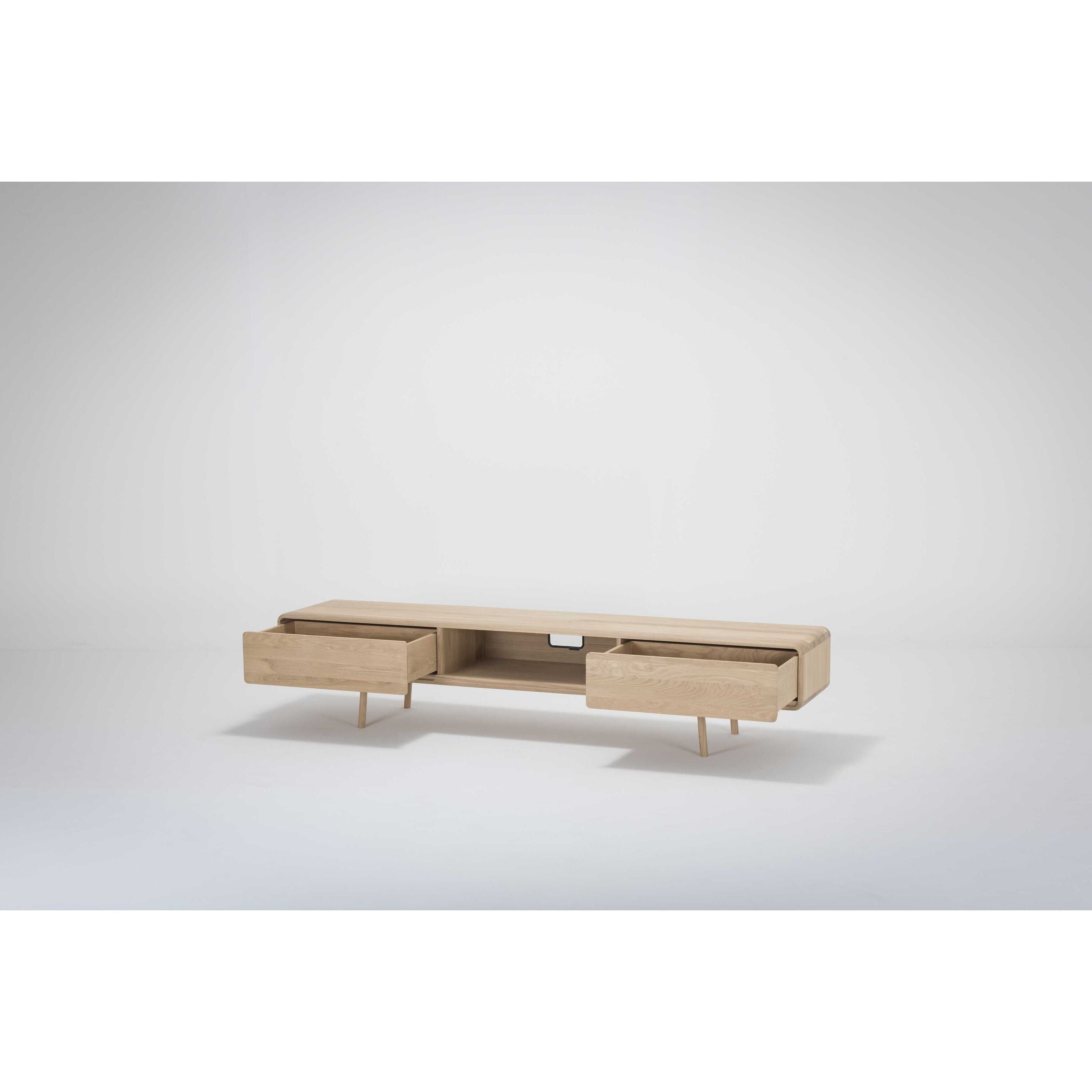 Fawn lowboard tv-meubel 2 lades 220x45 whitewash