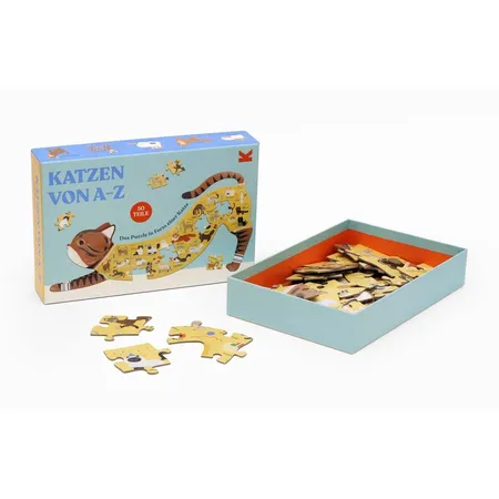 Laurence King Verlag Puzzle - Katzen von A-Z, 50 Teile