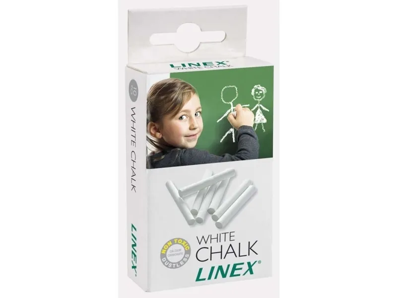 Tavlekridt Linex hvidt - (10 stk.)