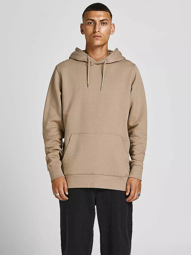 JACK & JONES Kapuzensweater - Hoodie JJEORGANIC  beige