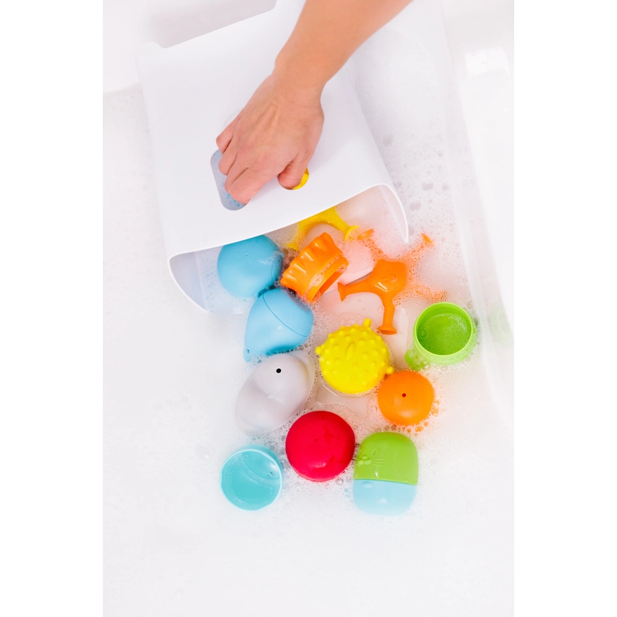 ubbi® Trockenbehälter für Badespielzeug mit Badespielzeug Set