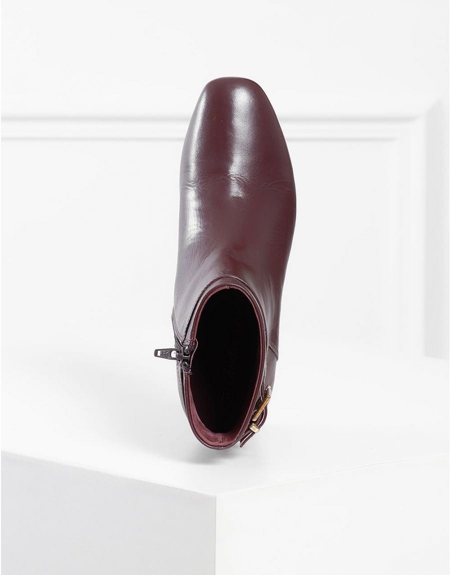 Bottines bordeaux talons