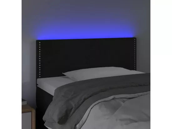 Tête de lit à LED Noir 90x5x78/88 cm Velours