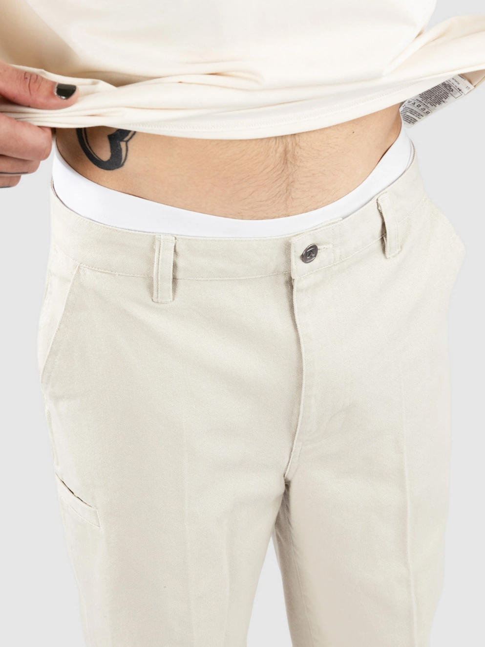 Coal Ballard Cropped Trouser Pants oatmeal