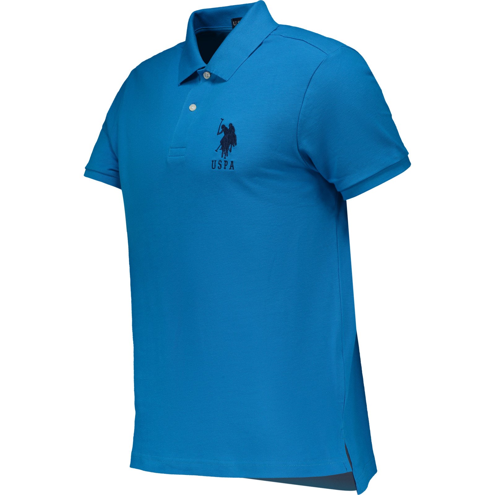 US Polo Assn. Herren-Poloshirt Pique 3 L, blau