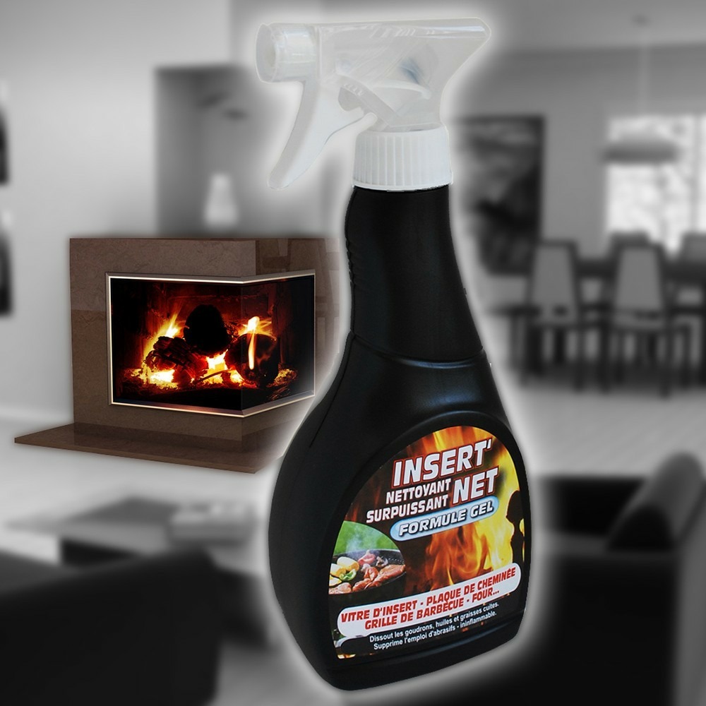 Nettoyant surpuissant insert'net 500 ml pour cheminée, barbecue et surfaces difficiles - nettoie, dégraisse, ne coule pas