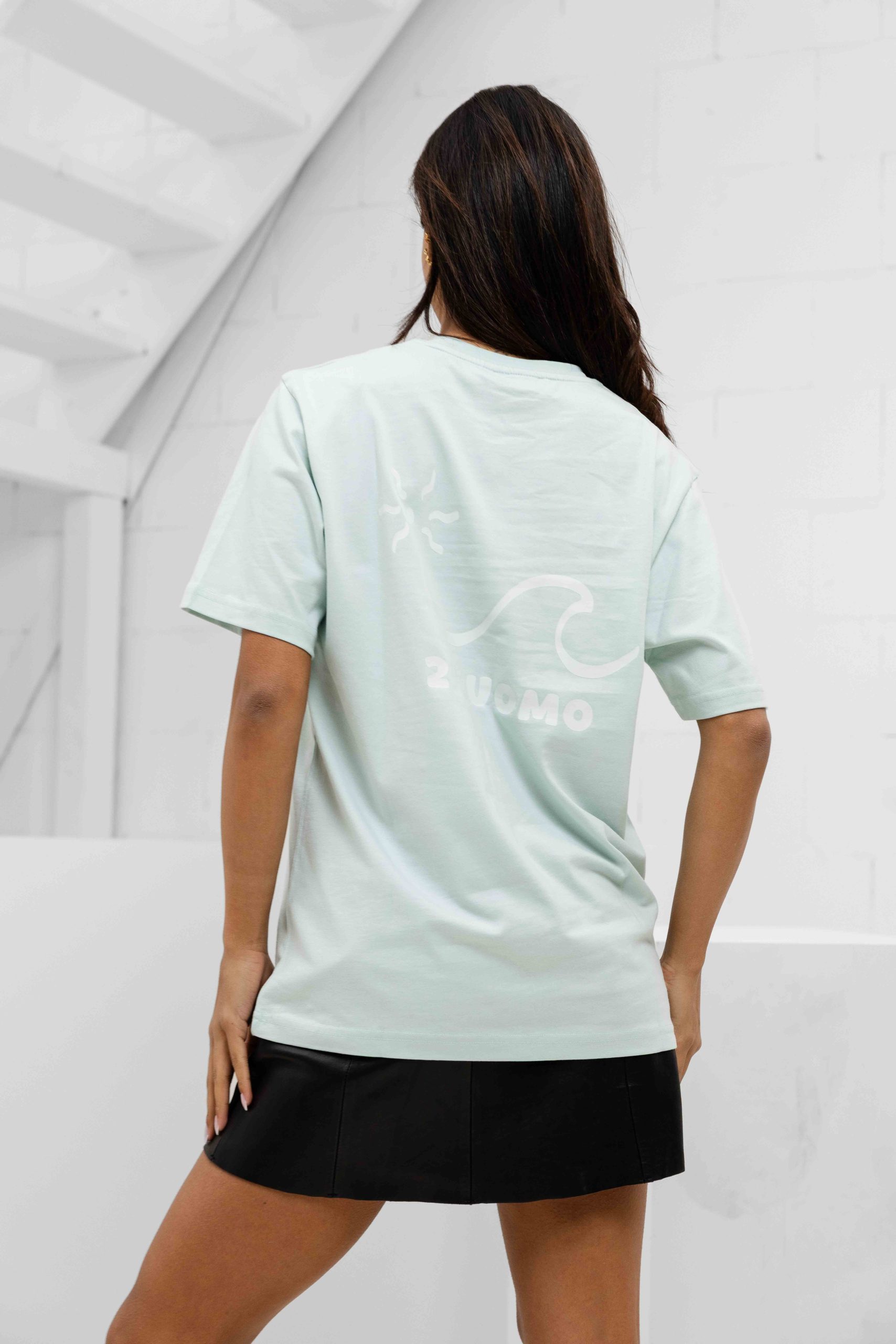 24 Uomo Wave T-Shirt Dames Blauw