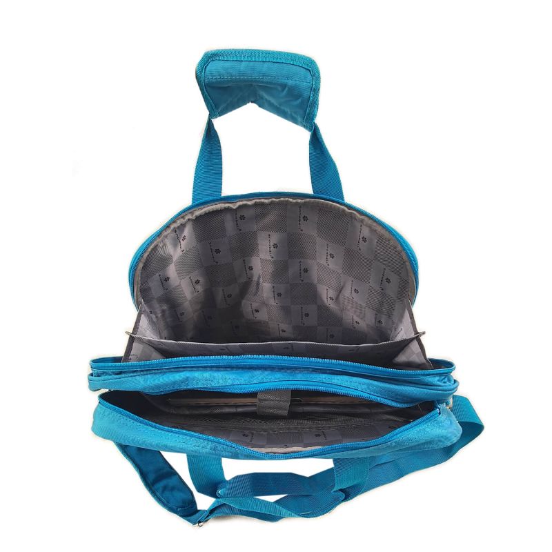 Sacoche ordinateur 28105A 2 compartiments 15.6 pouces 40 cm Teal bleu