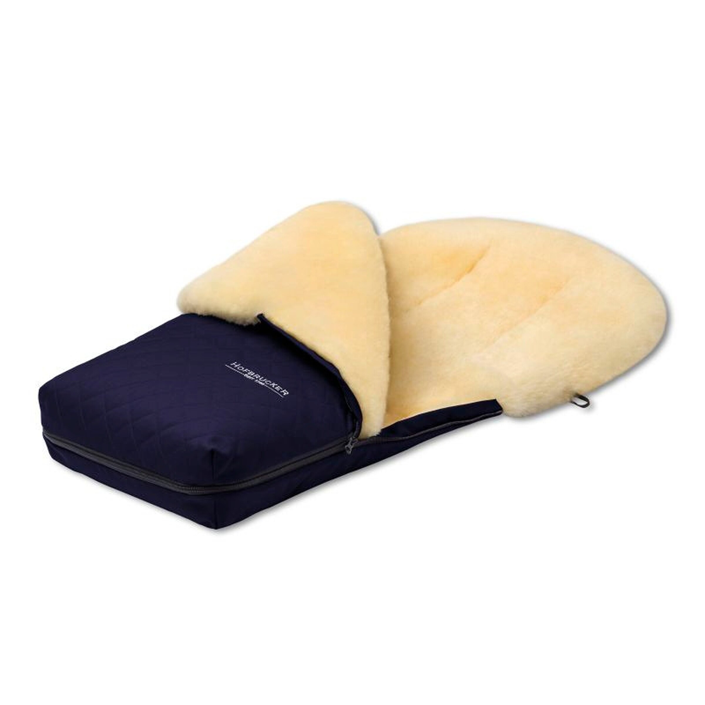 Hofbrucker Kinderwagen Lammfell-Fußsack Putzi Limited Edition Navy Blue gesteppt