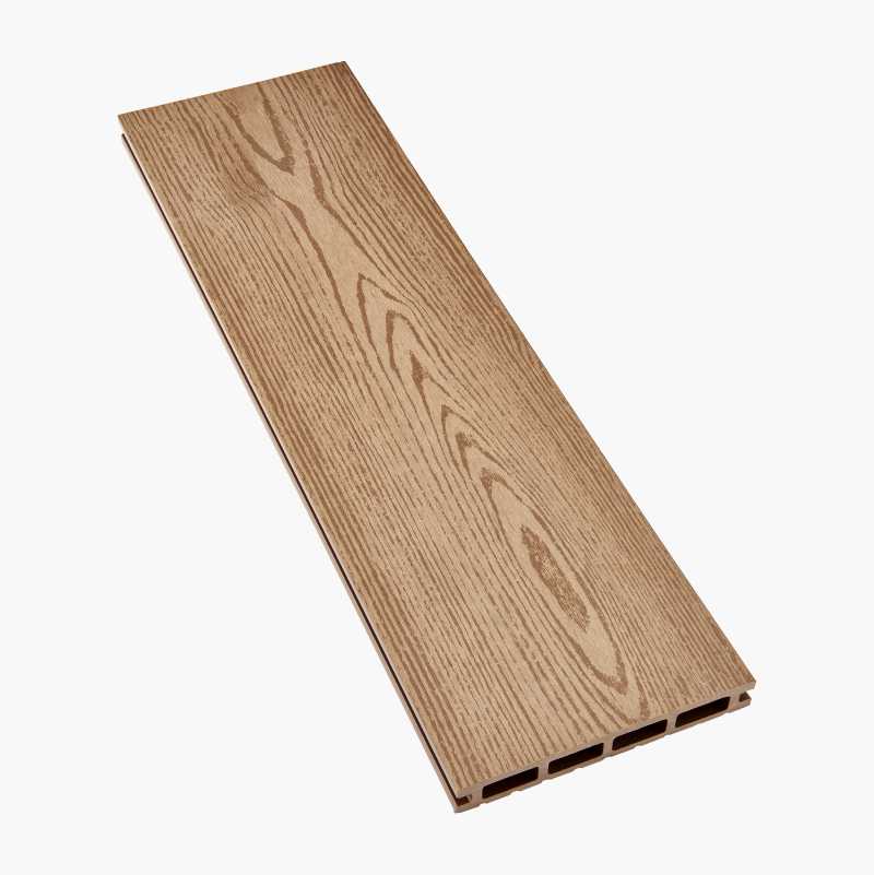 Terrassebord av kompositt, 2800 x 145 x 21 mm, lysebrun, 0,406 m²