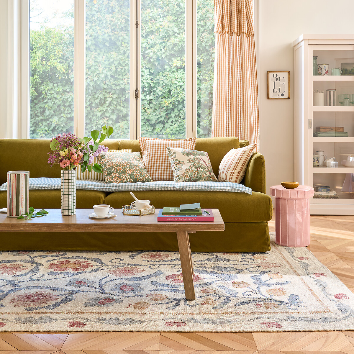 LA REDOUTE INTERIEURS<br>Tapete de juta com motivos florais, Antonia