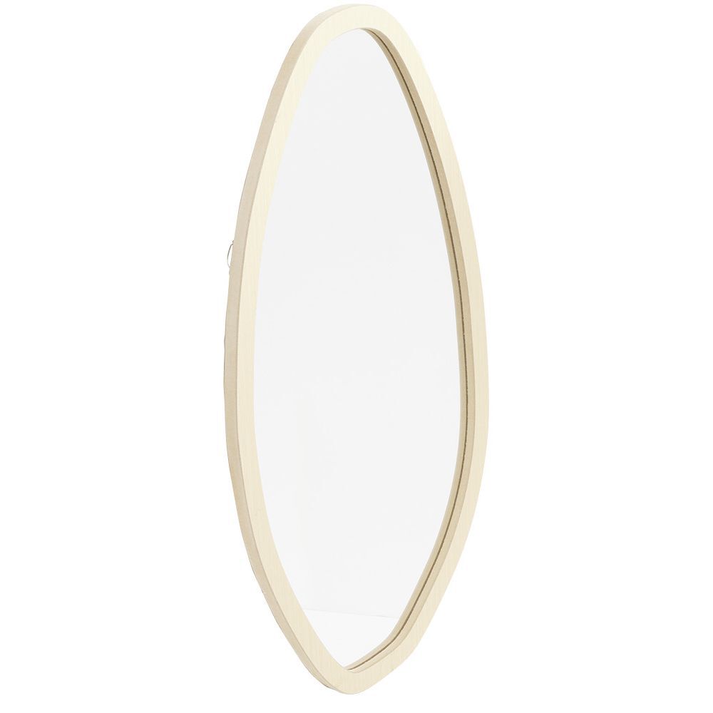 Miroir organique bord bois naturel