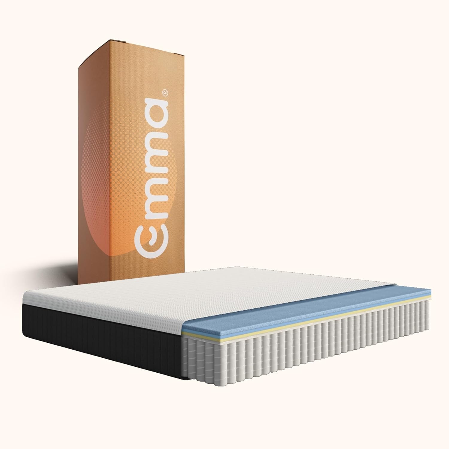 Emma Original Pro Matratze 180x200 cm – 27 cm Hybridmatratze mit 7-Zonen-Taschenfederkern, ThermoSync® Kühltechnologie & Waschbarer Matratzenbezug – atmungsaktive Komfortmatratze