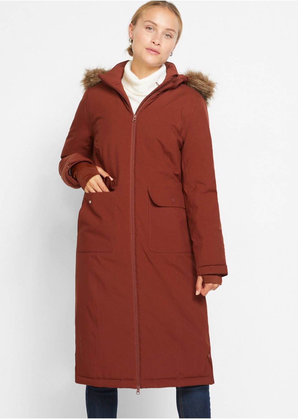 Manteau fonctionnel avec capuche et col synthétique amovible