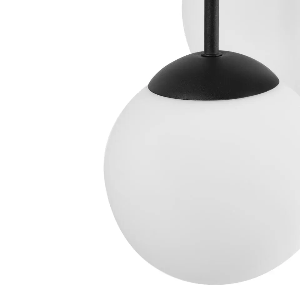 RIANA - Plafondlamp 5 lichten - Zwart - IJzer