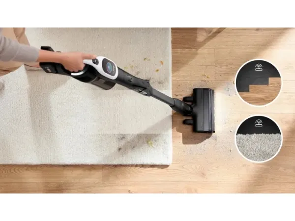 Bosch BCS1041WAC, Stick vakuum, Poseløs, Sort, Hvid, 0,4 L, Dry, HEPA
