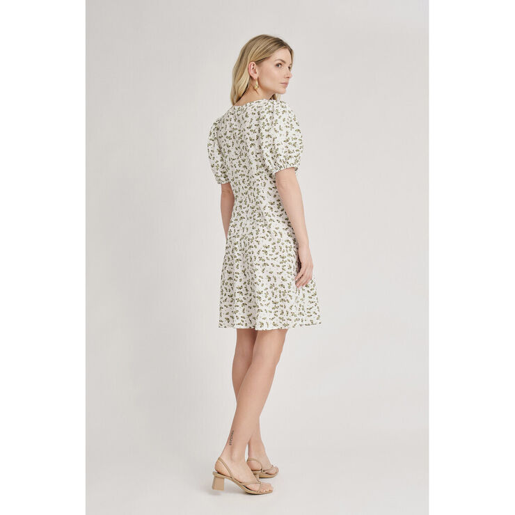 A-VIEW Gino dress White/green